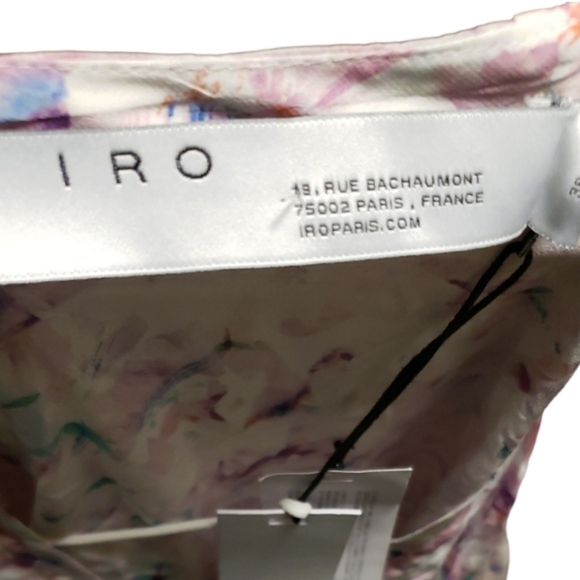 NWT IRO Bago Printed V Neck Mini Dress Size 38 / M - Picture 3 of 11